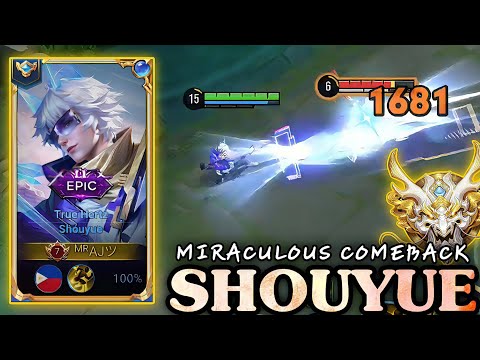 SHOUYUE INSANE LATE GAME COMEBACK!! FULL GAMEPLAY RANK GRANDMASTER - HONOR OF KINGS