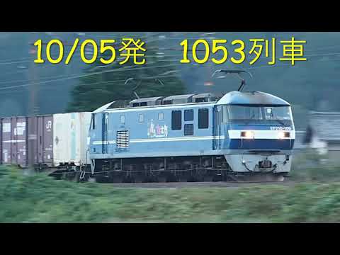 秋の声が聞こえ始めた湖東地方　霧の里を行く貨物列車たち　21/10/05～ 09朝練