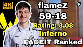 flameZ 59Kills Inferno POV | FACEIT Ranked | Dec 21, 2024 | CS2 POV/DEMO