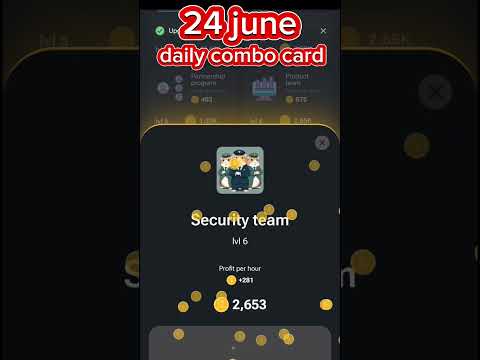 hamster combat daily combo card today 24 june #viral #shorts #hamstercombat