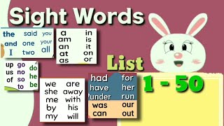 Sight Words | List 1-50