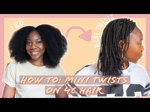 HOW I DO MINI TWISTS ON 4C NATURAL HAIR, VERY DETAILED || PERFECT PROTECTIVE STYLE