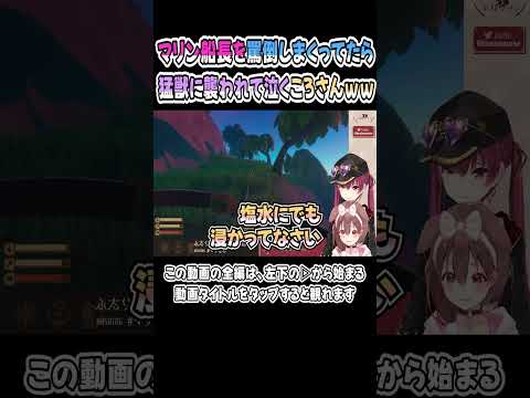 ころさん、マリン船長を罵倒して楽しんでたら猛獣に襲われるｗｗｗ【戌神ころね／宝鐘マリン】【マリころ】【ホロライブ／切り抜き】 #shorts