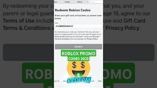 NEW ROBLOX FREE PROMO CODES 2025 😱 #roblox