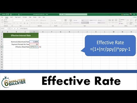 Use the EFFECT Function to Determine Effective Interest Rates