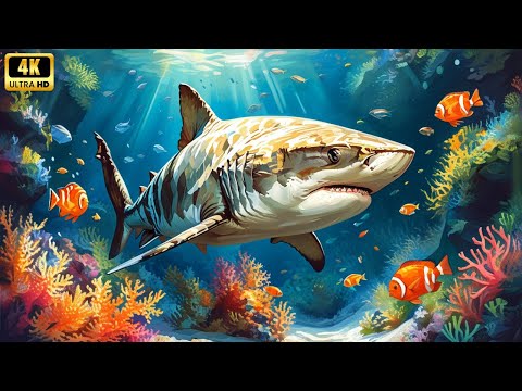 Aquarium 4k VIDEO (ULTRA HD) - Charming Fish of the Coral Reef Ecosystem - Marine Life, Sea Animals