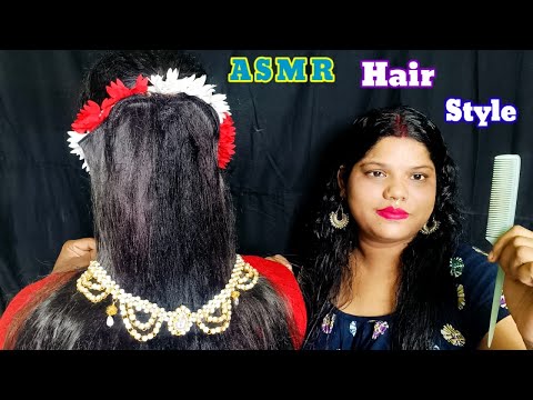 ASMR~Doing My Elder Brother Indian Hairstyle Transformation (Boy to Girl)@asmrsangi7044 👧🪮🌹