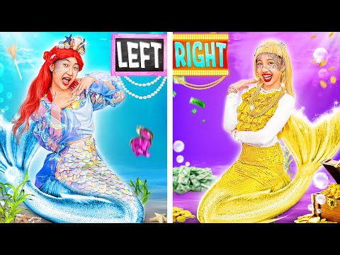 Left Or Right? Mermaid Makeover Challenge With Baby Doll And Friend - Funny Stories About Baby Doll