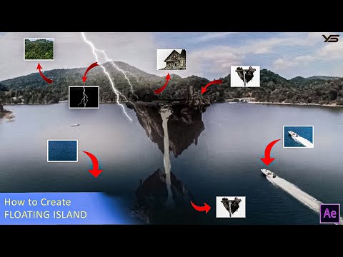 How to create  FLOATING ISLAND - After Effects VFX Tutorial in kannada #aftereffects #introyoutube