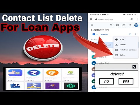 Contact List Delete for Loan Apps 💯 || How to delete contact List for Loan app | Loan App Today