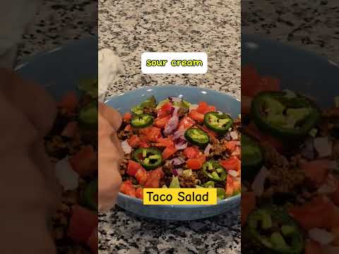 Taco Salad #food #dinner #taco #dinnerideas #saladrecipe  #tacosalad #shorts #short #asmr