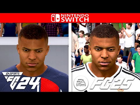 FC 24 vs FC 25 | Nintendo Switch Comparison  (FPS + Graphics)