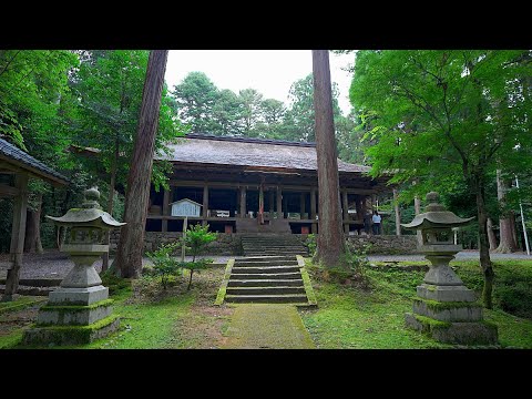 Walking around Oshio Hachimangu Shrine Japan[4KHDR]散策 国指定重要文化財 大塩八幡宮と常光寺の如意輪観音立像 福井県越前市