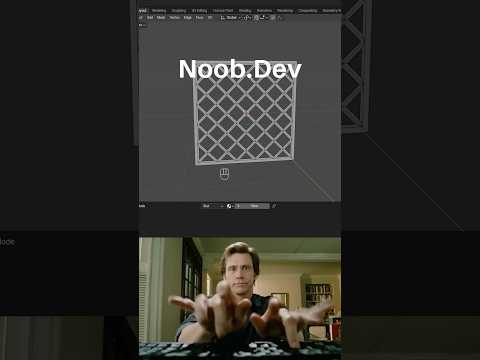 Noob vs Pro gamedev: wire mesh #blendertutorial #blender #blendercommunity #blender3d #b3d