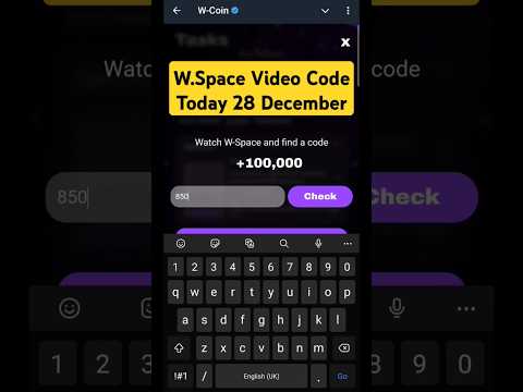 Watch W-Space and Find A Code | W coin code today | wcoin video code | w coin code #wcoinairdrop