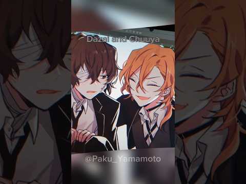 Dazai and Chuuya🌟#couple #cute #dazai #chuuya #dazaixchuuya#edit #art