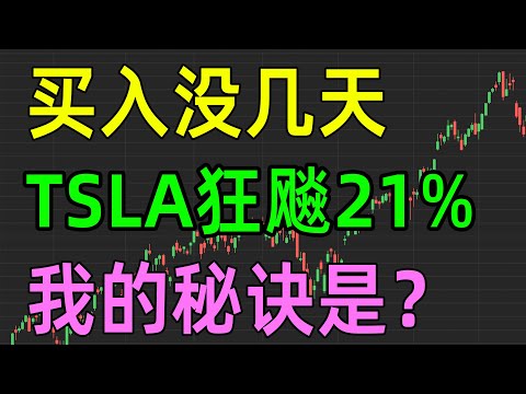 美股收评1024，买入没几天，TSLA暴涨22%，我的秘诀是什么？