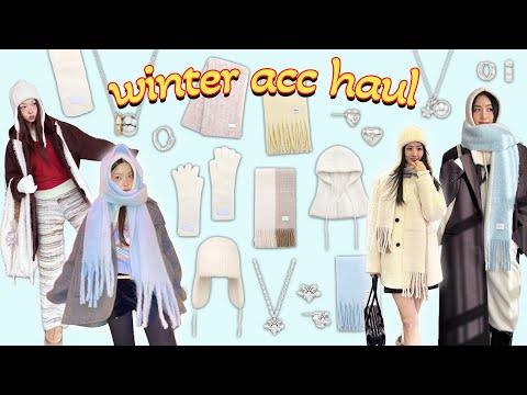 겨울코디 완쏭 하는🧶winter item ૈ *₊·*♡❄️⊹ | 머플러•모자•장갑•겨울 악세서리