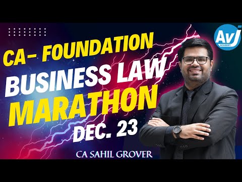 CA Foundation Business Laws Marathon Revision for Dec 2023