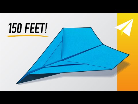 SUPER SIMPLE Paper Airplane Flies REALLY Far! The BEST Paper Airplane Flies Over 100 ft | Alpha Lock