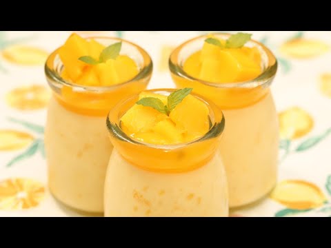 Easy! Rich! How to make mango pudding