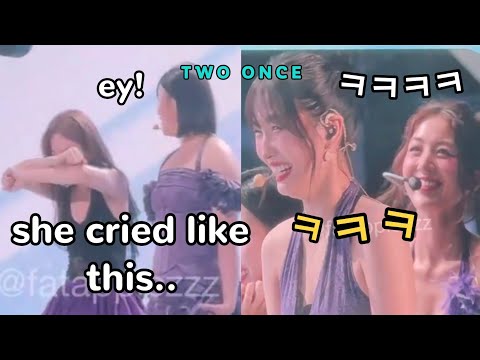 twice *hilariously* teasing jeongyeon for crying at nissan stadium concert 😂