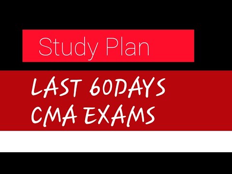 Last 60 days plan for CMA DEC 2019 EXAMS