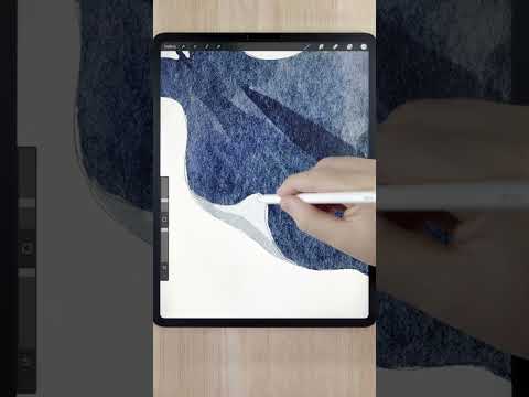 Easy watercolor stingray painting tutorial Procreate for beginners #paintingtutorial #procreate