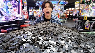 【爆速】大量のメダル10000枚1時間で使い切れるの？【メダルゲーム】