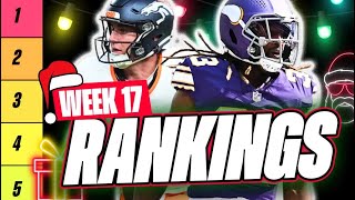 🔥 CHAMPIONSHIP RANKINGS for Week 17 Fantasy Football 🚀 | Fantasy Football Rankings