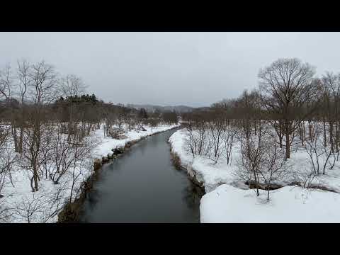 River with Snow, Assabu  ,  March  2022  , Hokkaido