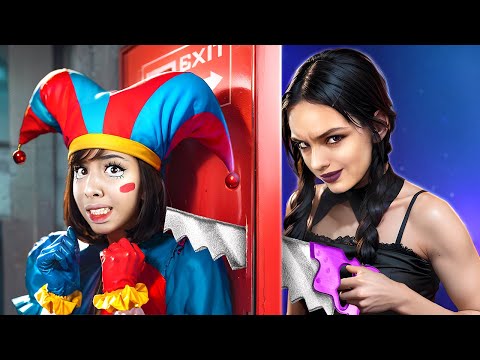 Extreme Hide and Seek Challenge! The Amazing Digital Circus With Wednesday Addams!