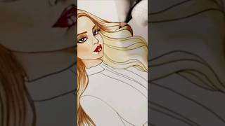 BEAUTIFUL LONG HAIR #hairdrawingtutorial #fashiondrawing