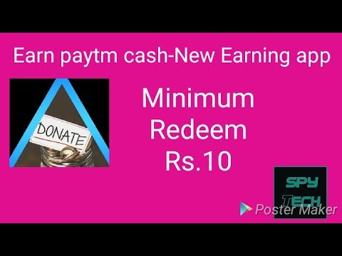 Earn paytm cash app minimum redeem Rs.10