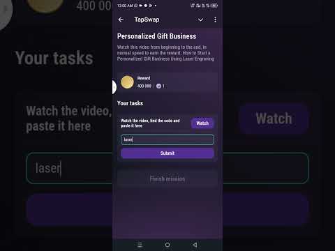 TapSwap Personalized Gift Business video code #tapswap #crypto  #blockchaininvesting #tapswapcode