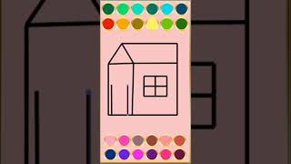 draw and color a house #colors #happybabyshows #colorsfortoddlers