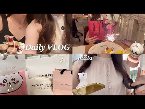 ボーナス月の贅沢に過ごすVLOG🎞️🩶| お買い物|購入品紹介|ちいかわ|TEDDY BLAKE👜