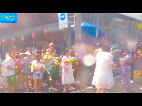 Second Road Water Fight Songkran April 19 2023, Pattaya Thailand