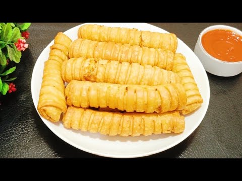 New Style Potato Snacks! Its So Delicious! Easy & Crispy Potato Roll! Roll Recipe! Potato Recipes