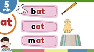 CVC Words | "at" Family | Short Vowel a | Learn to Read | Reading Phonics for Kids