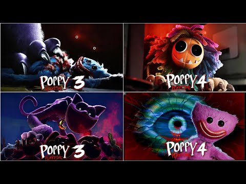 ALL TRAILERS - POPPY PLAYTIME CHAPTER 3 AND CHAPTER 4