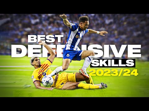 Crazy Football Defensive Skills & Tackles 2023/24 | HD