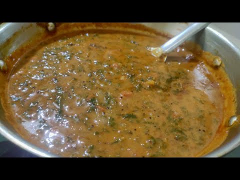 Palakura masala curry/ palak curry for rice and roti 😋