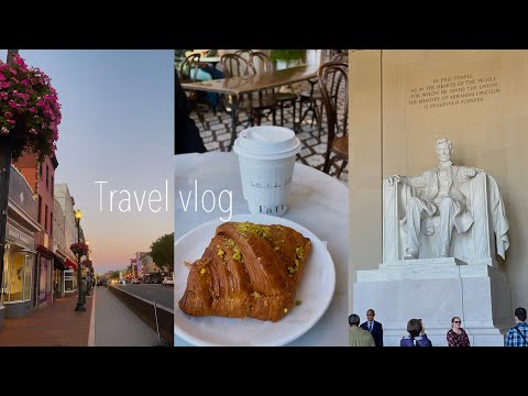 Travel vlog ✈️ 48 hours in D.C., Brunch, Being a tourist, Happy hour, Cafe vlog, Peking duck