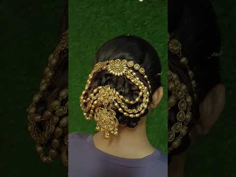 Royal Hair Bun Styling l Hair bun l Hair Accessories, Hair Decoration By Jewellery #bollywood #hair