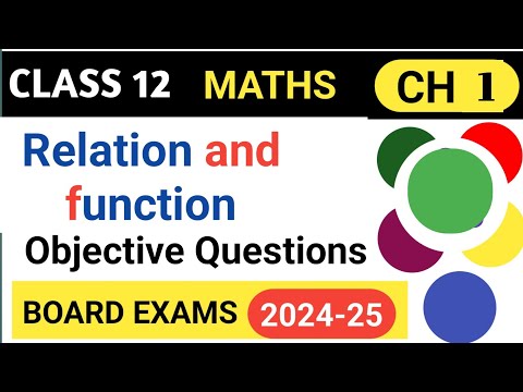 class 12 maths chapter 1 important objective question 2025 @MATHSSIR2023