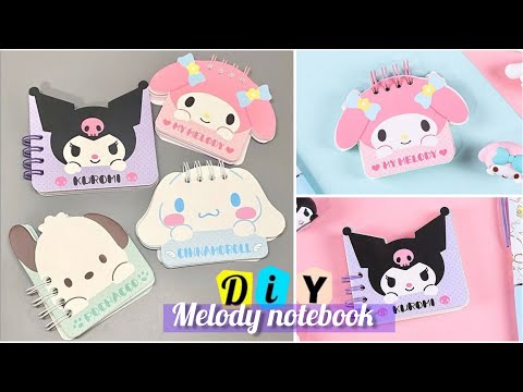 🌷🥰How to make cute My Melody notebook _ DIY mini notebook at home _ My Melody cute mini notebook