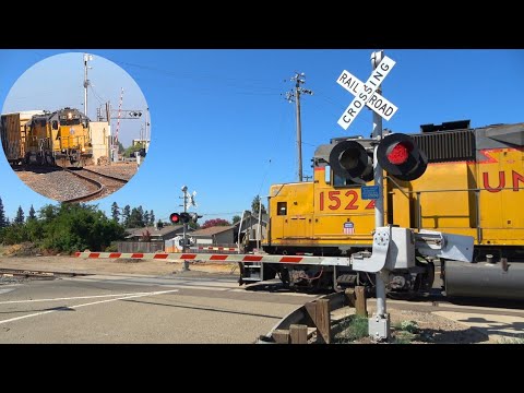 UP 1522 LRS51 Local | California St. Railroad Crossing, Escalon CA