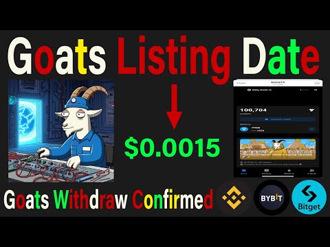 Goats Airdrop Eligibility Criteria |Goats Airdrop Listing Date | Goats price confirmed | #crypto