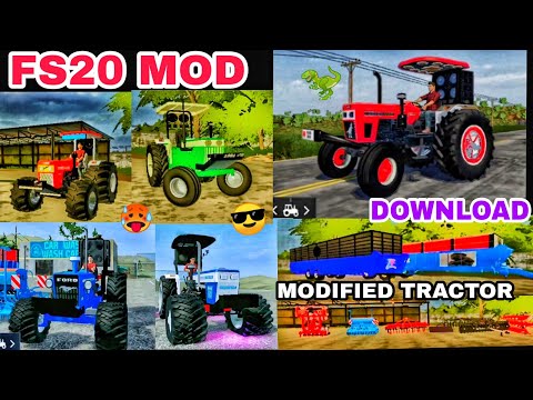 🇮🇳fs20 indian😎 tractor mod😮 download 🚜 link 💪🏻 || all tractor 🔥modified || DINASAUR 🦖  download 👇